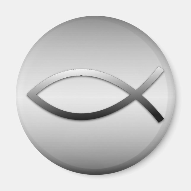 Ichthys Jesus Fish Christian Symbol Magnet (Framsidan)