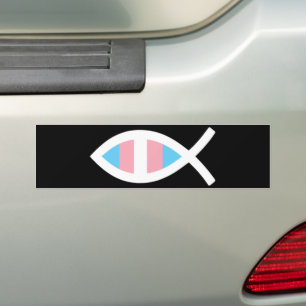 Ichthys Jesus Fish LGBTQ Transgender Christian Bildekal