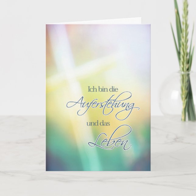 ichtunnamatris Auferstehung, tysk religiös påsk Helgkort (Framsida)