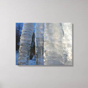 Icicles Abstrakt Blue Winter Photography Canvastryck