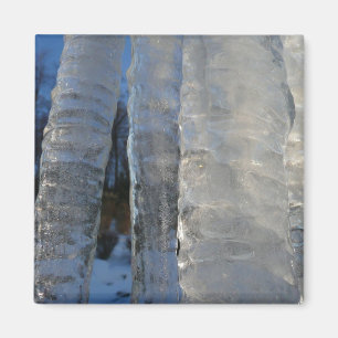 Icicles Abstrakt Blue Winter Photography Magnet