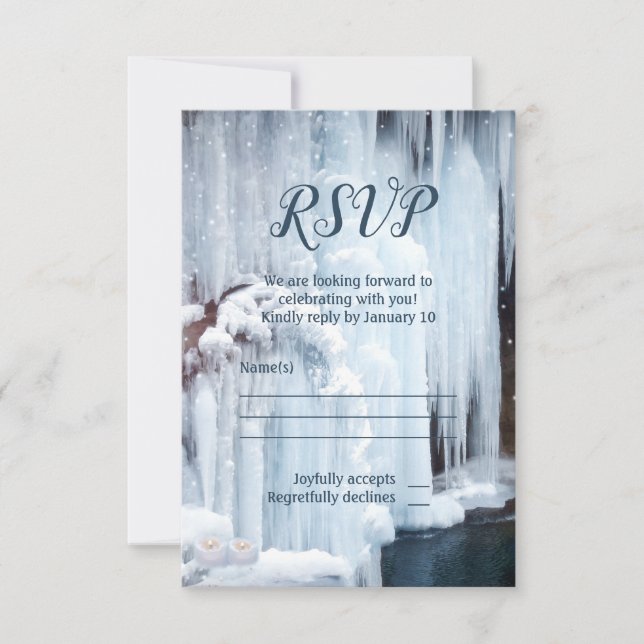 Icicles Winter Wedding Veil OSA kort (Framsida)