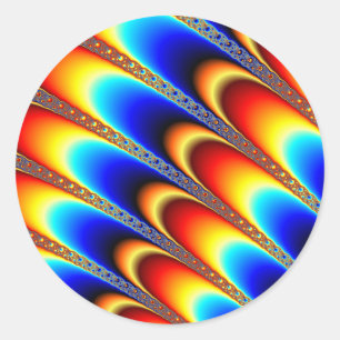 Icing - Fractal Art Runt Klistermärke