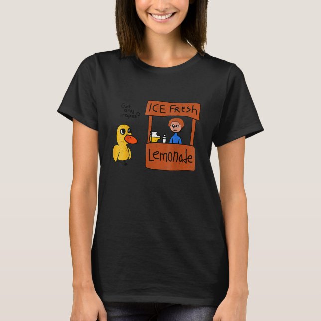 Icis Färsk Citronläsk Fick Några Druvor Anka   T Shirt (Framsida)