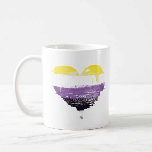 ICKBINÄRT HJÄRTA KAFFEMUGG (Vänster)