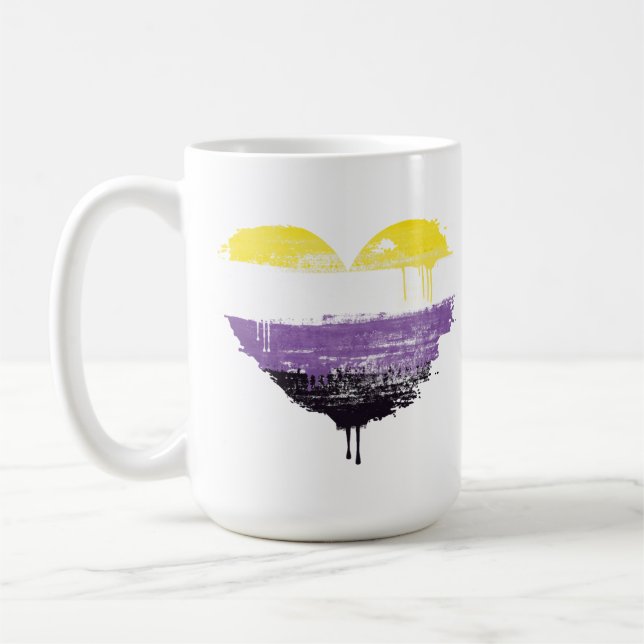 ICKBINÄRT HJÄRTA KAFFEMUGG (Vänster)