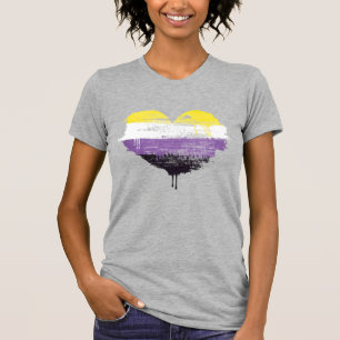 ICKBINÄRT HJÄRTA T SHIRT