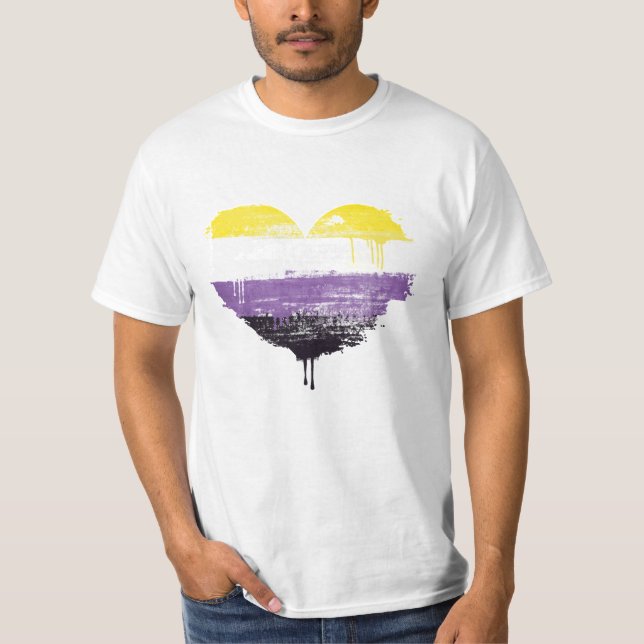 ICKBINÄRT HJÄRTA T SHIRT (Framsida)
