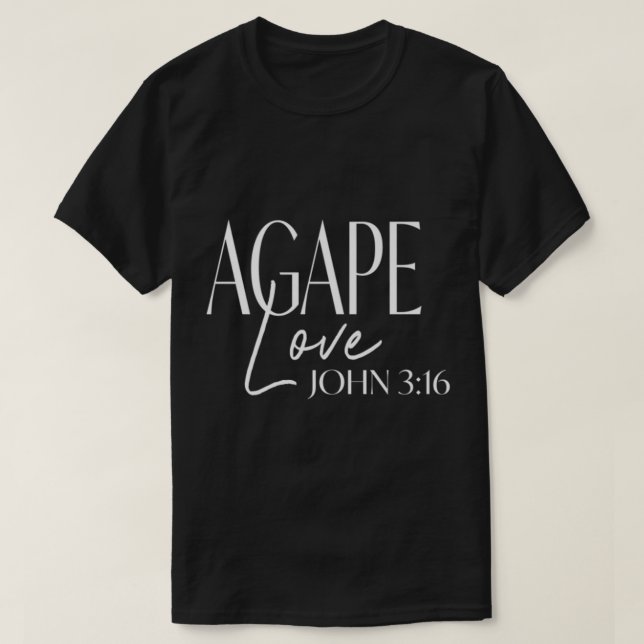 Icke-avsedda formgivningar Agape Kärlek Jesus Kris T Shirt (Design framsida)