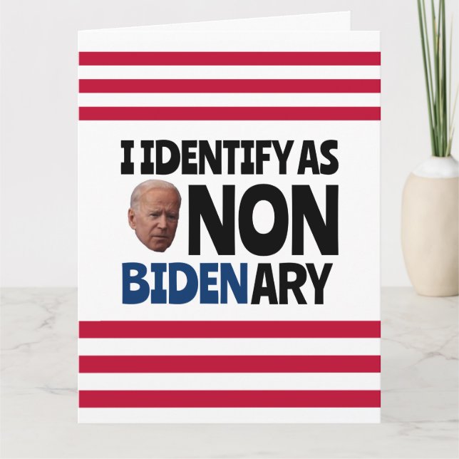 ICKE BIDEN FUNNY FÖDELSEDAGSKORT TACK KORT (Framsida)
