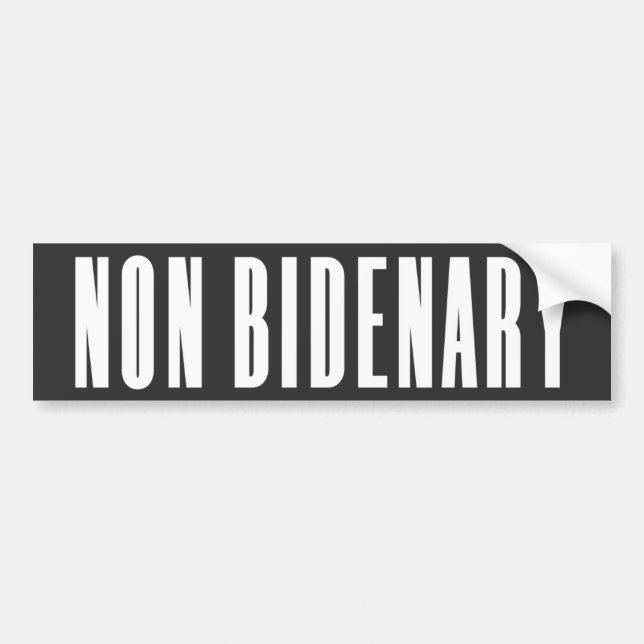 Icke-bidenär | Anti Joe Biden | MÖRK Bildekal (Framsidan)
