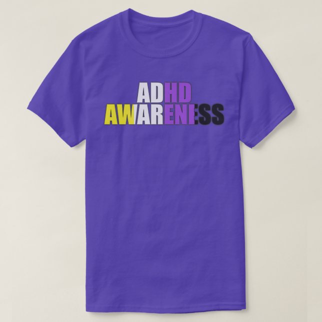 Icke-binär ADHD-medvetenhet klassisk TShirt T Shirt (Design framsida)