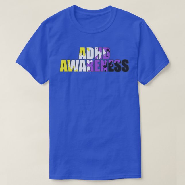 Icke-binär ADHD-medvetenhet T Shirt (Design framsida)