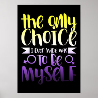 Icke-binär androgynous icke-binär HBT-kö Poster