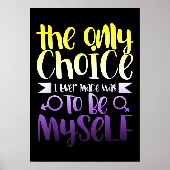 Icke-binär androgynous icke-binär HBT-kö Poster (Framsidan)