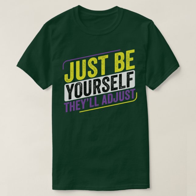 Icke-binär beställningDe justerar icke-binär HBT-e T Shirt (Design framsida)