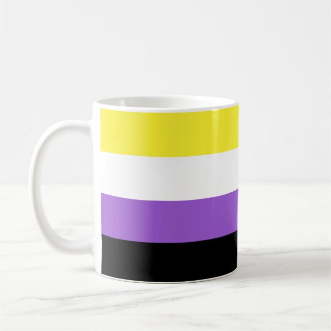 Icke-binär flagg kaffemugg (Vänster)