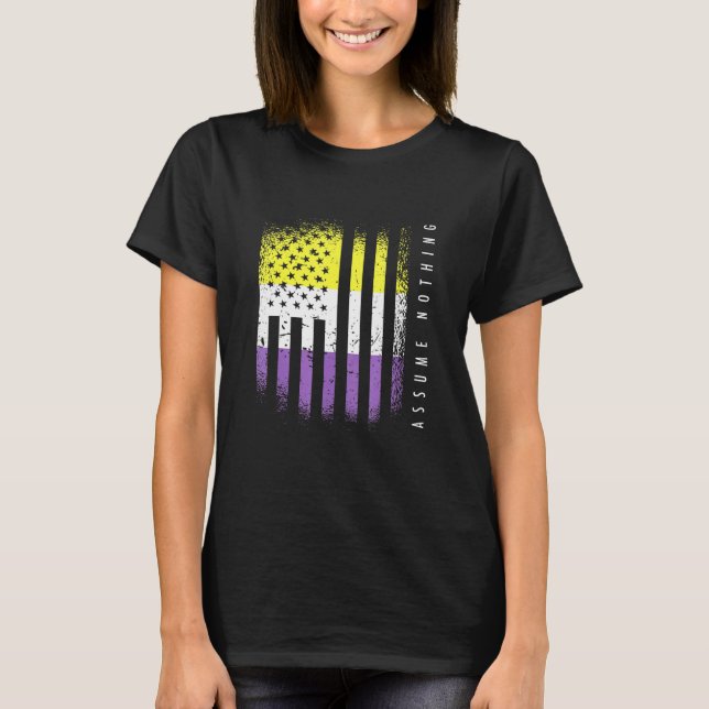 Icke-binär Flagga-ENby-generator, icke-binär T Shirt (Framsida)