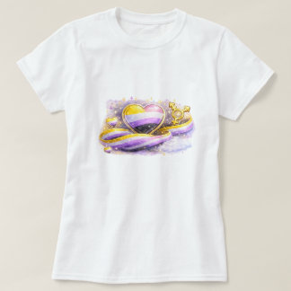 Icke-Binär Flagga Estetisk Pride T-Shirt