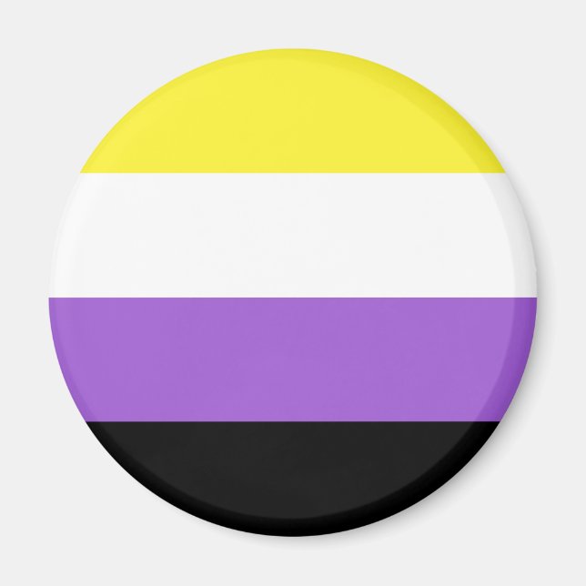 Icke-binär flagga LGBT-magnet Magnet (Framsidan)