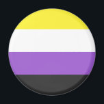 Icke-binär Flagga Magnet<br><div class="desc">Icke-binär Flagga, icke-binär, icke-binär, enby, icke-binär, pride, flagga, genderlös, gender, pangenus, bigenus</div>