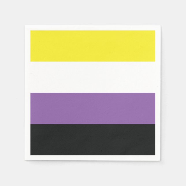 Icke-binär Flagga Pappersservett (Framsidan)