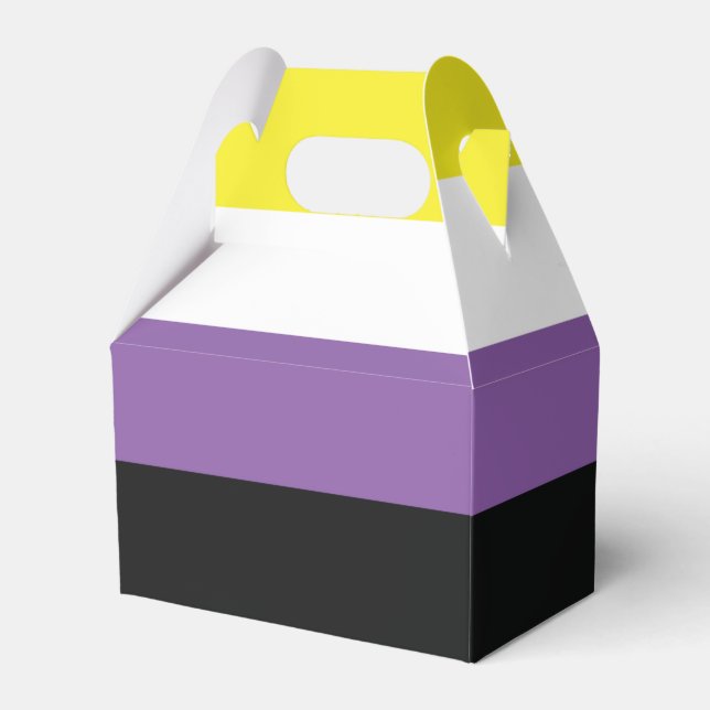 Icke-binär Flagga Presentaskar (Framsidan Sidan)