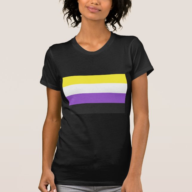Icke-binär Flagga T Shirt (Framsida)