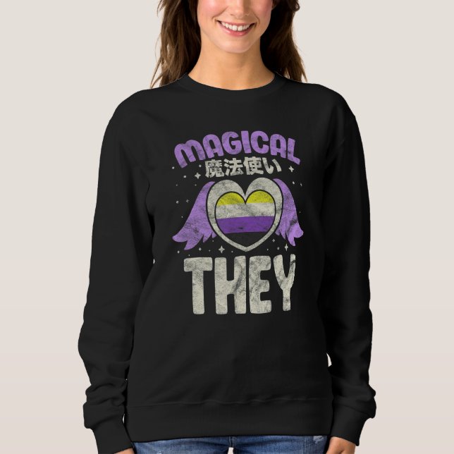 Icke-binär genderqueer Lgbtqia Magic T Shirt (Framsida)