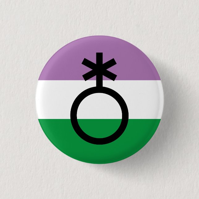 Icke binär gendersymbol knapp (Framsida)