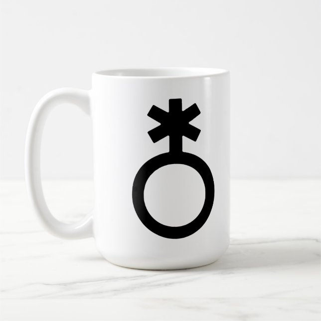Icke-binär könssymbol kaffemugg (Vänster)