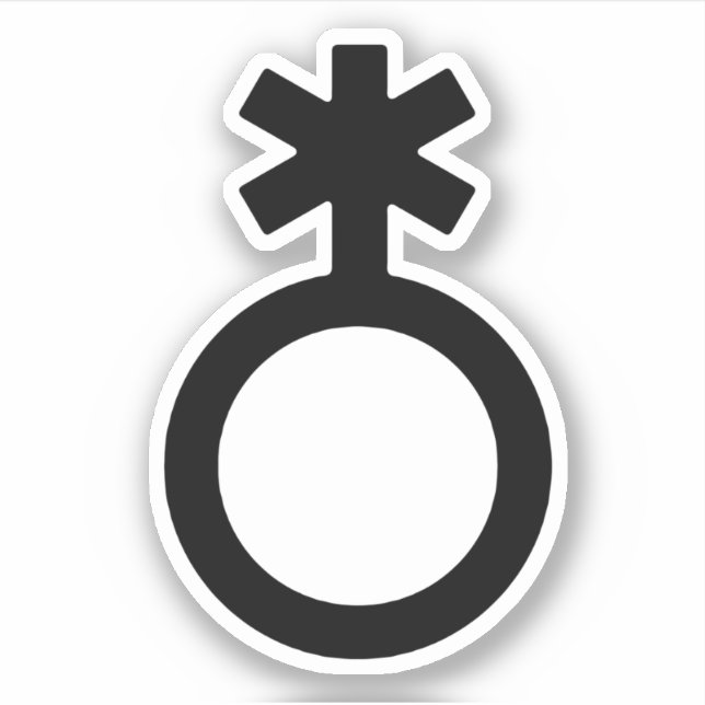 Icke-binär könssymbol klistermärken (Framsida)