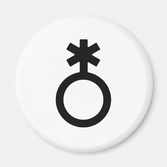 Icke-binär könssymbol magnet (Framsidan)