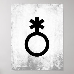 Icke-binär könssymbol poster