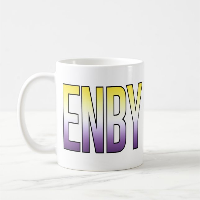 Icke-binär - Nonbinary Kaffemugg (Vänster)