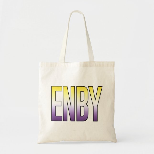Icke-binär - Nonbinary Tygkasse (Framsidan)