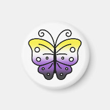 Icke-binär Pride Fjäril Magnet