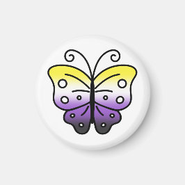 Icke-binär Pride Fjäril Magnet