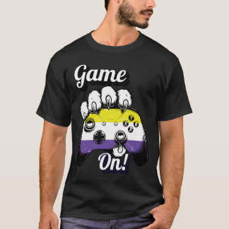 Icke-binär Pride Game On Tiger Paw Controller Tröj T Shirt