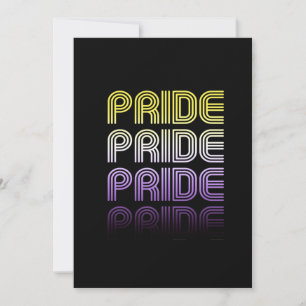 Icke-binär Retro Pride Julkort