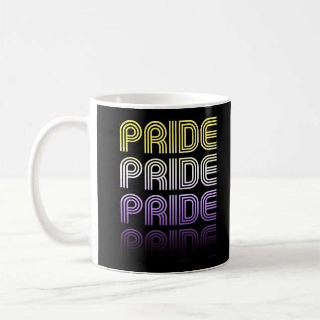 Icke-binär Retro Pride Kaffemugg (Vänster)