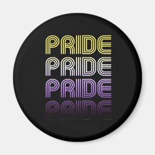 Icke-binär Retro Pride Magnet