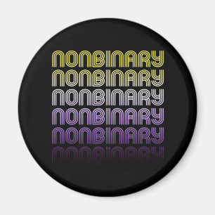 Icke-binär Retro Pride Magnet