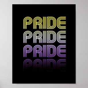Icke-binär Retro Pride Poster