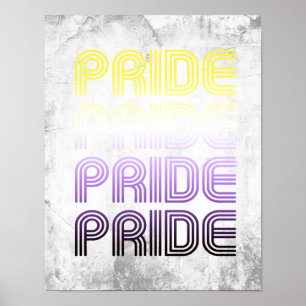 Icke-binär Retro Pride Poster
