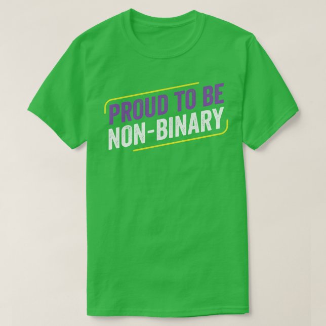 Icke-binär stolpe som icke-binär HBT-enhet T Shirt (Design framsida)
