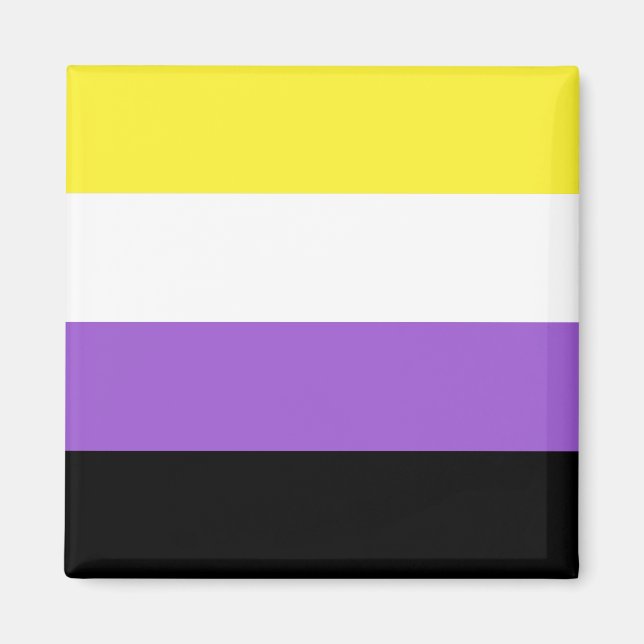 Icke-binär stolthehetsflagga magnet (Framsidan)