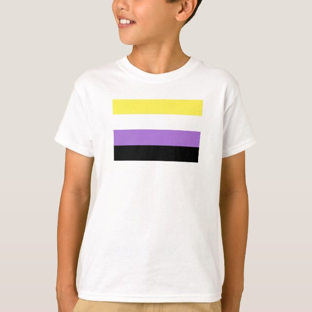 Icke-binär stolthehetsflagga t shirt (Framsida)
