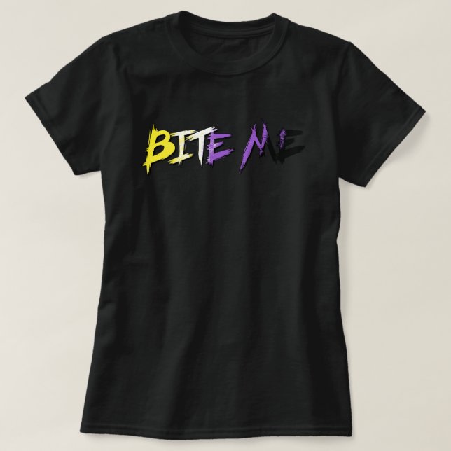 Icke-Binär Stolthet Bit Mig T Shirt (Design framsida)