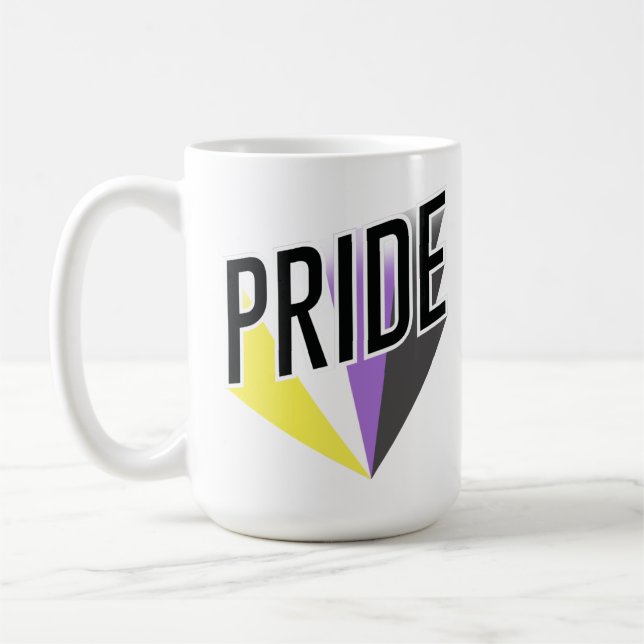 Icke-binär stolthetsburst kaffemugg (Vänster)